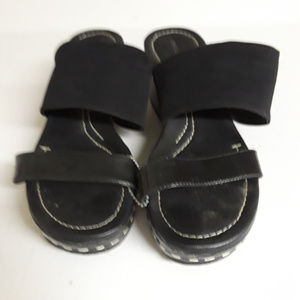 Donald J. Pliner black strappy platform sandals